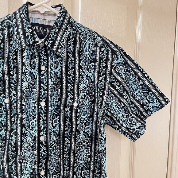 Panhandle Select Western Pearl Snap Short Sleeve Shirt Top Boys Size M 10 - Picture 4 of 13